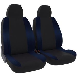 DBS Max Jeu Complet de Housses Universelles Si?ges Avant pour Véhicule sans Pérmis et Petites Citadine en Polyester Noir et bleu