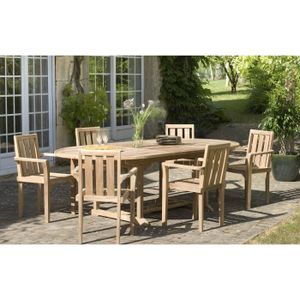 Fauteuil empilable en teck massif
