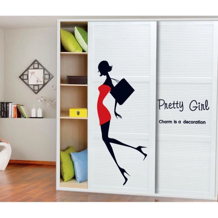 Stickers muraux mode beauté urbaine jolie fille UfingoDecor Mode
