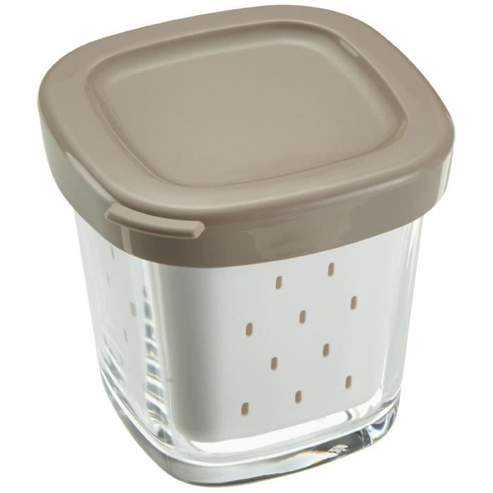 Range-pots Pour Yaourtière Multidélices - Support Pour 12 Pots Et 12 Couvercles - Blanc Et Noir