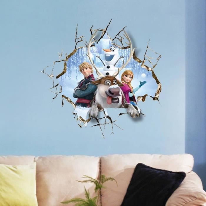 Pvc grand elsa stickers muraux décoration chambre olaf stickers ... Photo pvc chembre