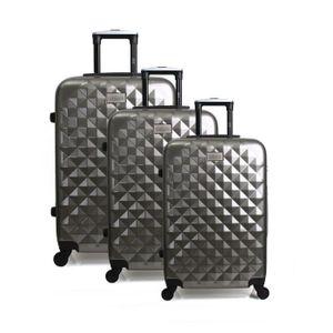 GEORGES RECH Set de 3 Valises Rigide Polycarbonate 4 Roues 52-64-72cm BELFAST Champagne