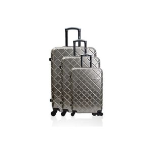 GEORGES RECH Set de 3 Valises Rigide Polycarbonate 4 Roues 52-64-72cm MONTPELLIER Champagne