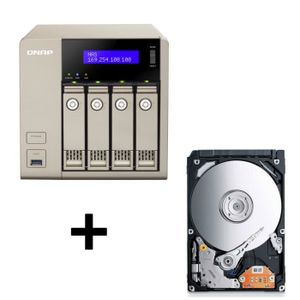 Pack QNAP Turbo vNAS TVS-463 - 4 baies Golden Cloud + TOSHIBA Disque Dur DT01ACA200 - 2 To - 7200 RPM - SATA 6Gbit/s - 512e