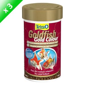TETRA Lot de 3 Goldfish Gold Colour pour poisson rouge 100ml