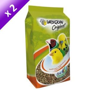 VADIGRAN Lot de 2 Mélanges de graines Original de santé pour oiseaux 800g