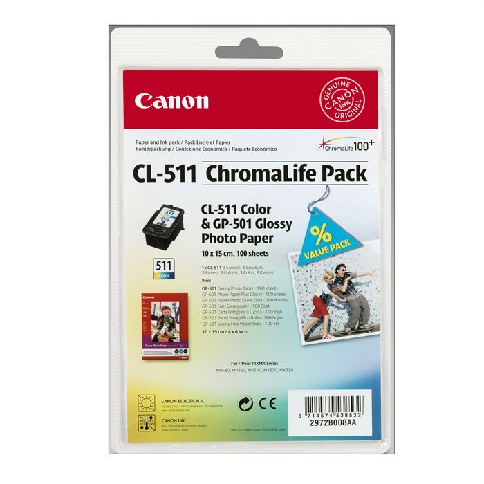 Canon CL 511 Pack Chromalife Prix pas cher