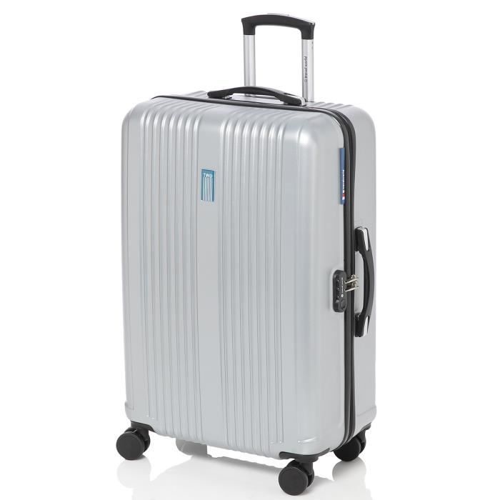 TRAVEL WORLD Valise Rigide ABS 4 Roues 68 cm APL Argent Argent Achat