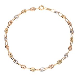 BRACELET , GOURMETTE LES BIJOUX DEMMA Bracelet Or Tricolore 375° Femme. \u2039\u203a