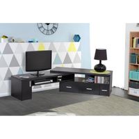 MEUBLE TV - HI-FI SLIDE Meuble TV extensible Noir