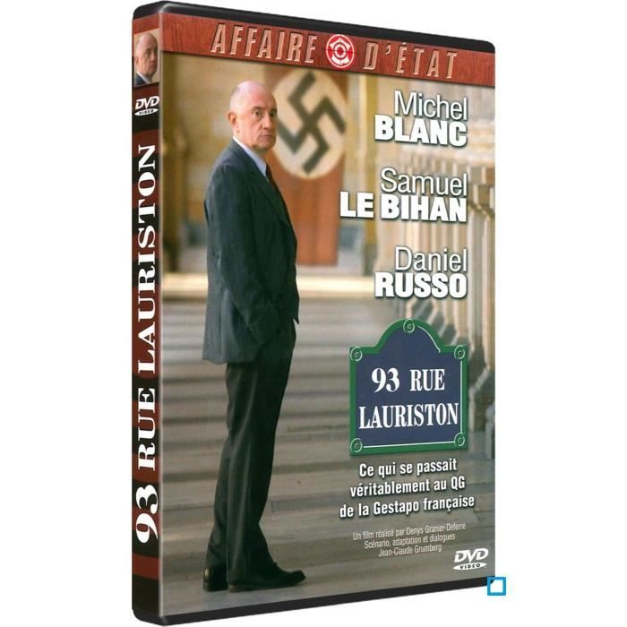 93 Rue Lauriston Film DVD 93 rue Lauriston (affaire d'etat) en dvd film pas cher Daniel Russo