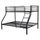 STRUCTURE DE LIT JAZZ Lits superposés 90 et 140cm noir métal
