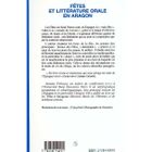SCIENCES HUMAINES Fetes et litterature orale en aragon