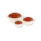CASSEROLE - FAITOUT - MARMITE  Lot de 3 Faitouts avec couvercle pour Micro-Ondes