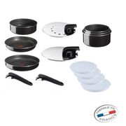 BATTERIE DE CUISINE  TEFAL INGENIO Set 14 pièces Noir paillete
