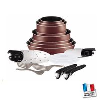 BATTERIE DE CUISINE  TEFAL INGENIO 5 Set 18 Pièces Rouge Velours