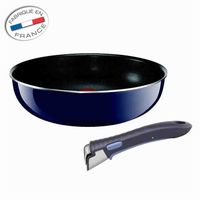 TAJINE - WOK - COUSCOUSSIER  TEFAL INGENIO 4 Wok 28 cm émail bleu pacifique + 1