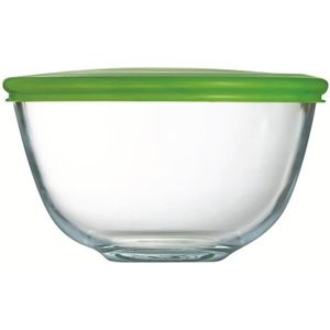 PYREX Bol de préparation + couvercle en plastique 14 cm transparent