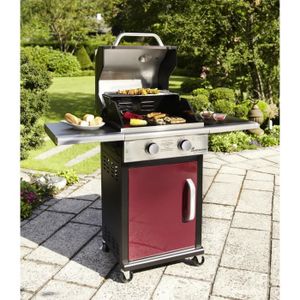 LANDMANN TRITON 2 Barbecue gaz 2 br?leurs 48x44 cm bordeaux