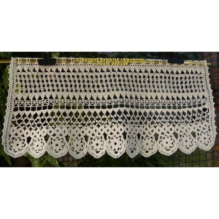 Crochet patron français, rideaux dentelle, habillage fenêtre, brise