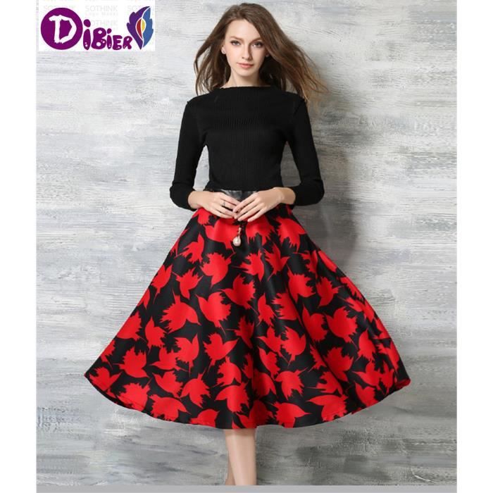 2016 Hot Sale Robe Femmes Printemps Automne Hiver Robe Mode Vintage Vestidos Plus Size Print Fleurs Mesdames Robes