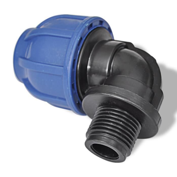 Ce raccord de tuyau d'un diamètre de 20 mm est utile pour les tuyaux ou tubes en PE. Son Ce raccord de tuyau d'un diamètre de 20 mm est utile pour les tuyaux ou tubes en PE. Son