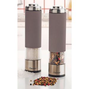 BESTRON APS526T Sali?re + Poivri?re électrique - Taupe - 4xAA (Piles exclues)