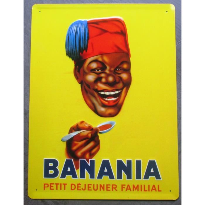 Plaque Publicitaire Banania Tirailleur Chocolat Achat Vente Objet Décoration Murale Métal 