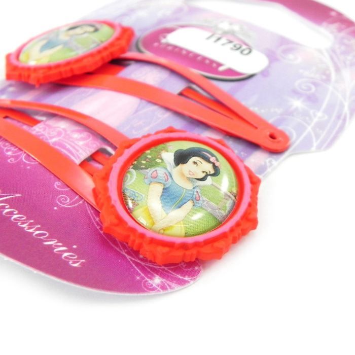 Paire de barrettes "Princesses Disney" rouge Achat / Vente barrette