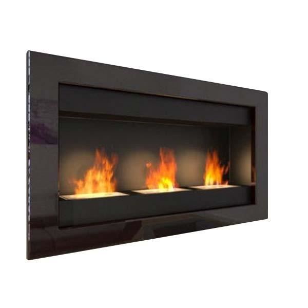 Cheminee ethanol SevenFire 3 brûleurs (Noir   Achat / Vente