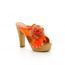 SANDALE - NU-PIEDS  Chaussure femme Sabot PLUME Orange