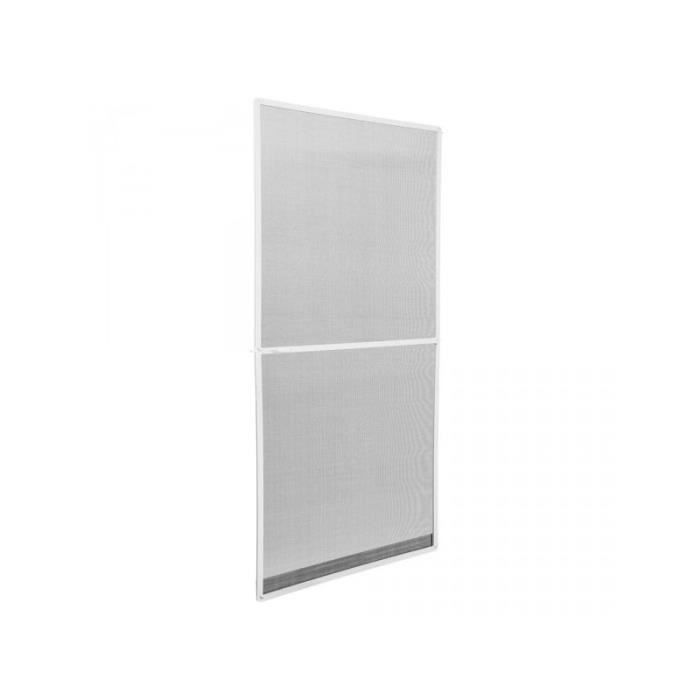Moustiquaire pour porte cadre fixe en aluminium 95x210 cm blanc