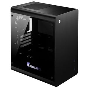 JONSBO Boitier PC RM3 - Mini tour - Format Micro ATX - Fen?tre Verre trempé - Alumium - Noir