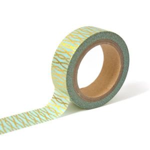 TOGA Masking tape - bleu fils entrelaces or - 10m