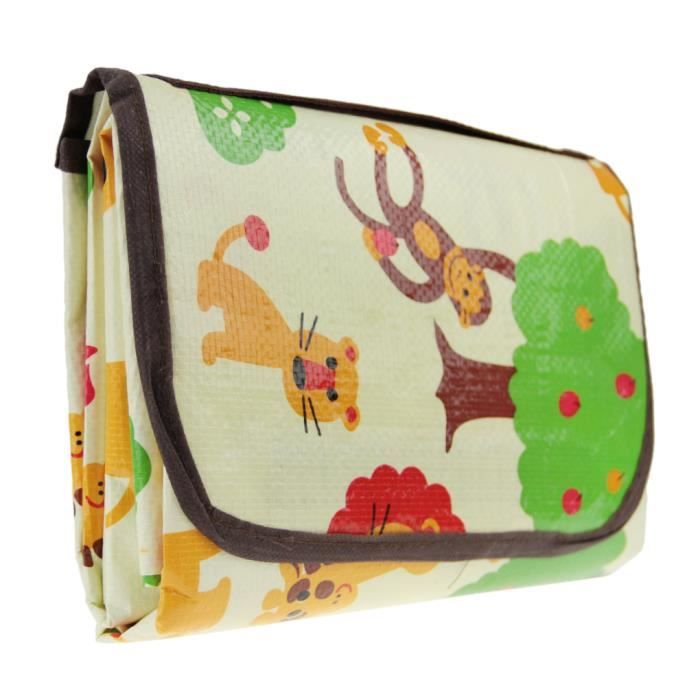 Couverture De Pique-Nique Pilikoll 200x300 Cm Jaune - Tissu Oxford, Poignée, Pliable - Pour Plage, Jardin, Camping, Randonnée - 11