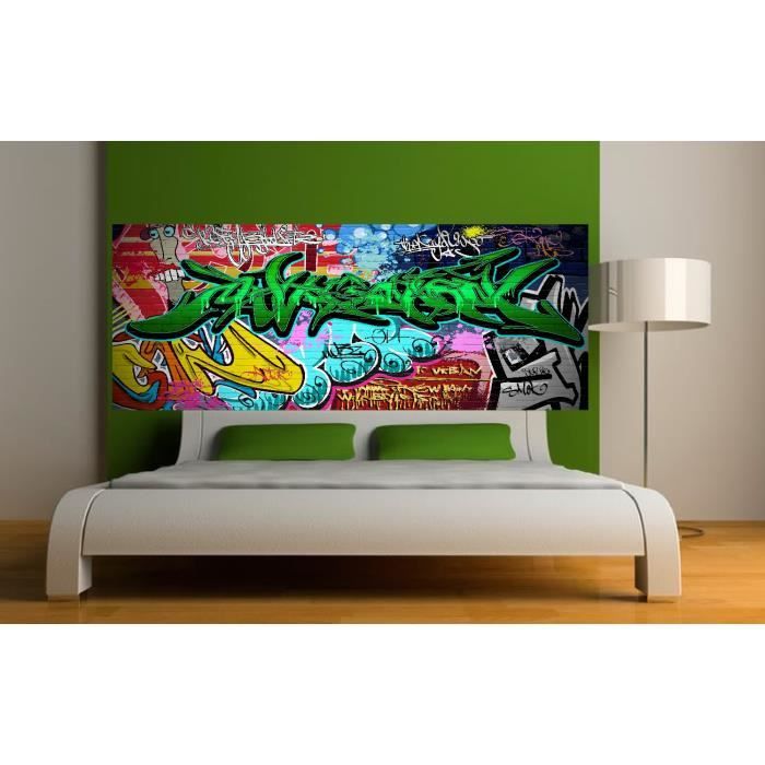 Stickers Tête de lit déco Tag Graffitis Dimensions 160x62cm