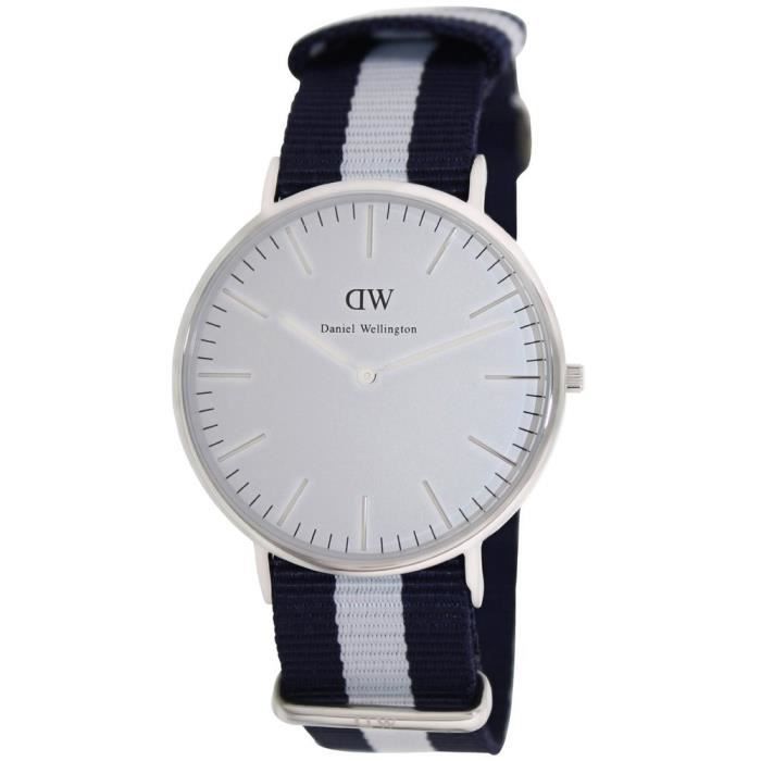 Montre DANIEL WELLINGTON Cornwall – Cadran 36mm – Bracelet NATO Noir – Classique & Intemporelle