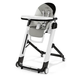 PEG PEREGO Chaise Haute Siesta - Coloris Noir Gris Blanc