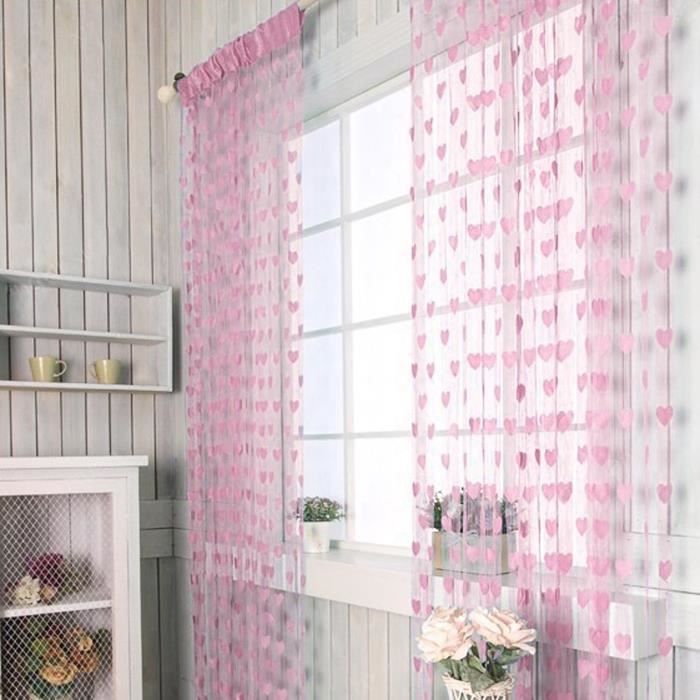 Rideaux rose achat / vente rideaux rose pas cher cdiscount Créatif rideaux Cuisine