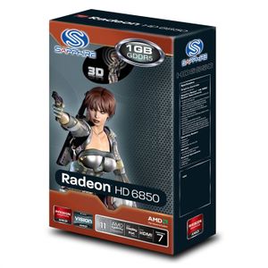CARTE GRAPHIQUE Sapphire AMD HD 6850 1Go GDRR5 CARTE GRAPHIQUE Sapphire AMD HD 6850 1Go GDRR5