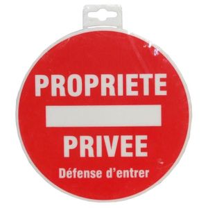 Panneau Propriété Privée Défense d'Entrer