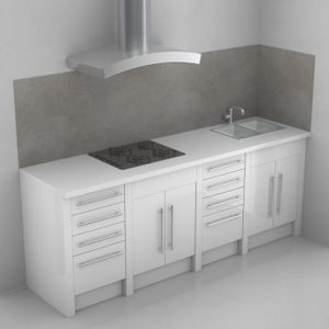 POLYREY Crédence Stratifié B?ton Vieilli 235x64x0,96 cm