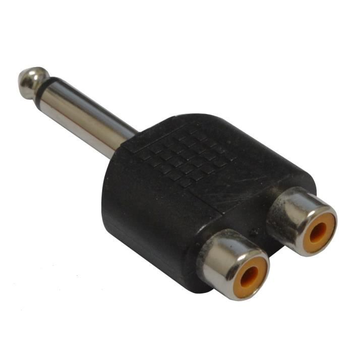 Adaptateur convertisseur RCA vers Jack 6.3mm mono câble tv vidéo son, avis et prix pas