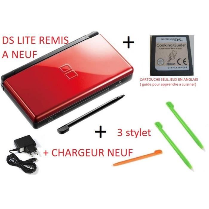 console ds lite crimson chargeur neuf 3 stylet jeux console ds lite crimson chargeur neuf 3 stylet jeux