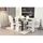 TABLE A MANGER AVEC OU SANS CHAISE - RALLONGE BORA Table extensible 120/200cm blanche et noire