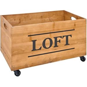 Coffre de rangement Lofy 32x58x36 cm nature