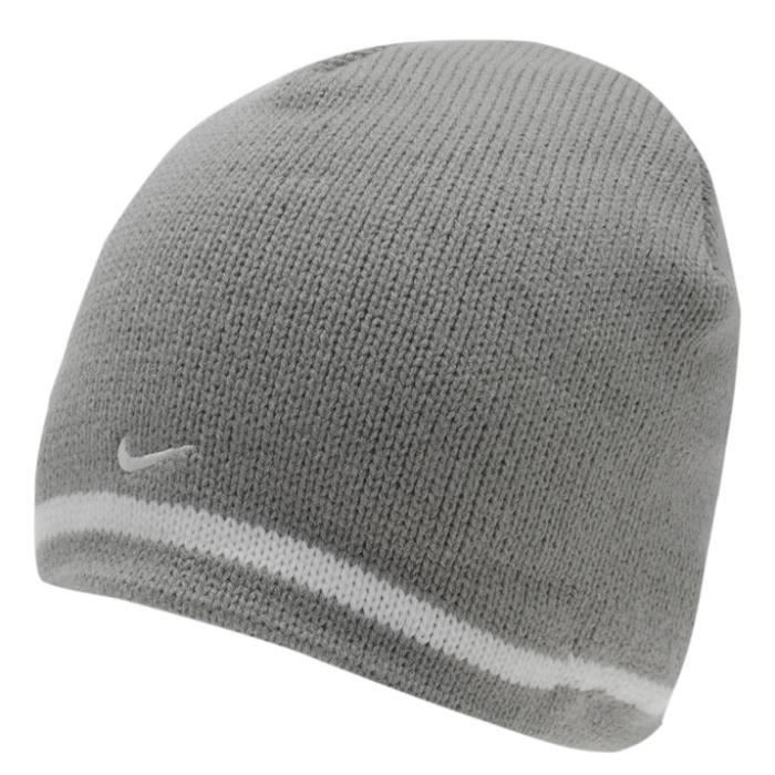 BONNET , CAGOULE Bonnet NIKE gris modèle \u0026quot;Swoosh\u0026quot; (taille