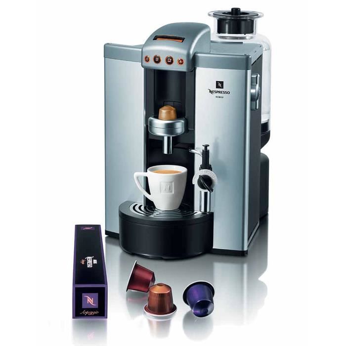 Nespresso discount capsules My story. A few years ago my family bought me a basic Nespresso espresso machine, which is made by Jura in Switzerland. It uses little sealed coffee capsules like this one: The upside to the capsules that that they yield a very nice espresso shot, with no skill required and no mess on the counter. The downside is that they are only available from Nespresso and as of this writing cost US$