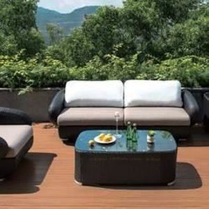 Coussin pour salon de jardin en resine tressee