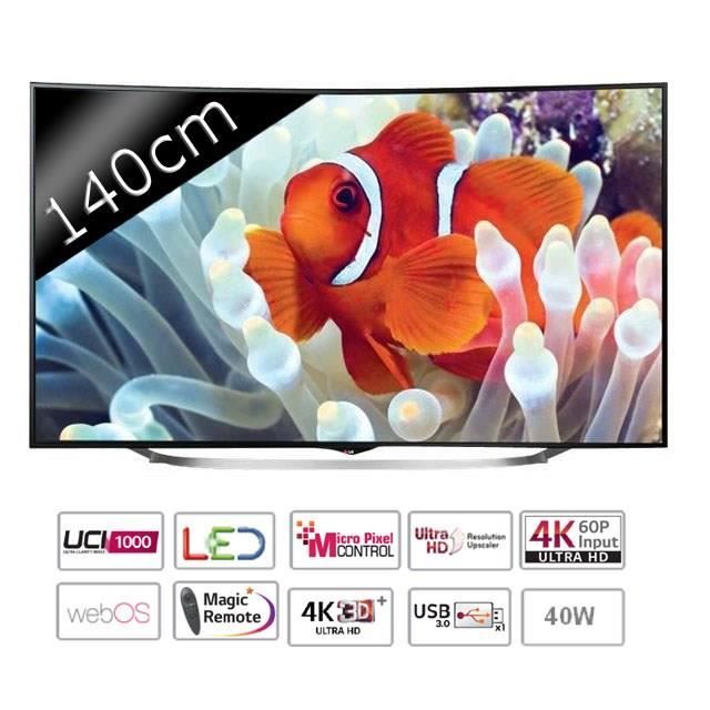 LG 55UC970V Smart TV LED Curved UHD 4K 140cm (55") t&eacute;l&eacute;viseur led